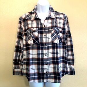Forever 21 Women's Plaid Flannel Button-down Shirt Size S